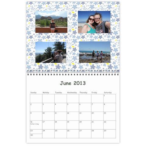 Calendar For Cheryl 2013 By Carrie Wardell Jun 2013