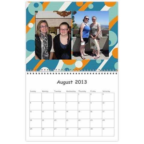 Calendar For Cheryl 2013 By Carrie Wardell Aug 2013
