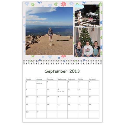 Calendar For Cheryl 2013 By Carrie Wardell Sep 2013