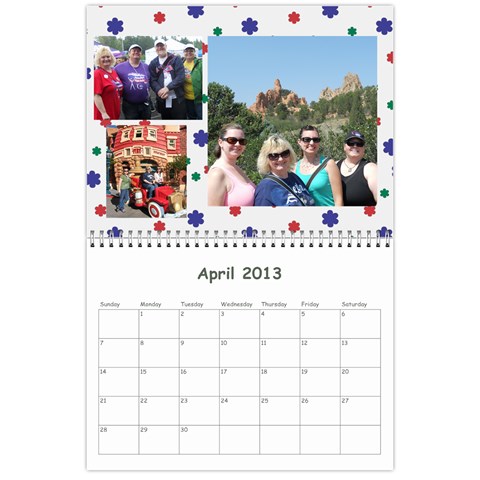 Calendar For Mom & Papa 2013 By Carrie Wardell Apr 2013