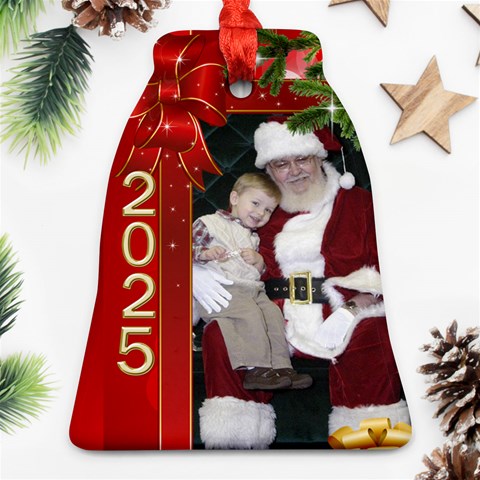 Christmas Memories Bell Ornament By Deborah Front