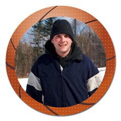 basketball frame magnet 5 inch - Magnet 5  (Round)