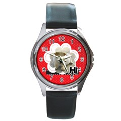 hi - Round Metal Watch