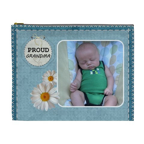 Proud Grandma Xl Cosmetic Bag By Lil Front