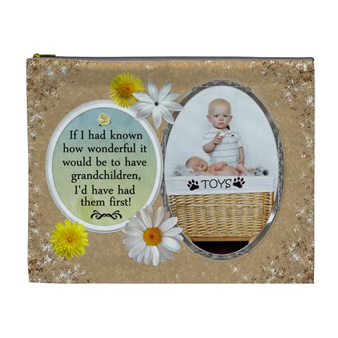 Grandchildren Xl Cosmetic Bag By Lil Front