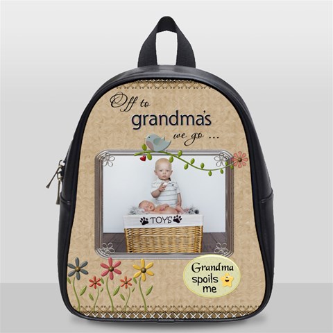 Off To Grandmas Overnight Bag (school Bag Small) By Lil Front