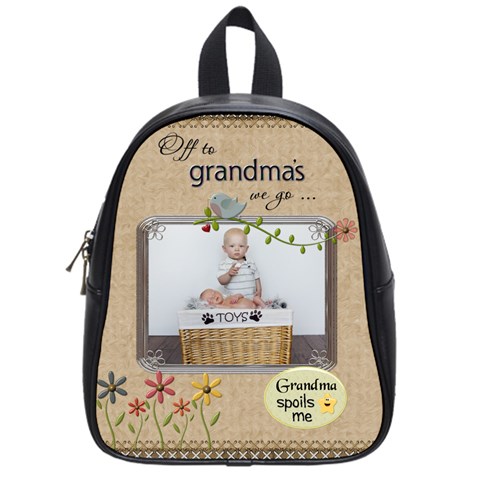 Off To Grandmas Overnight Bag (school Bag Small) By Lil Front