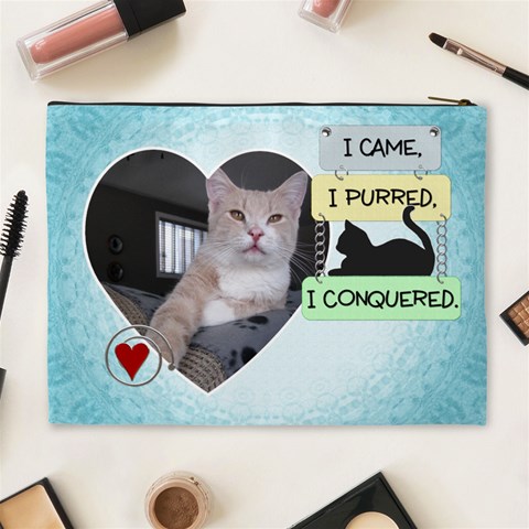 Cats Xl Cosmetic Bag By Lil Back