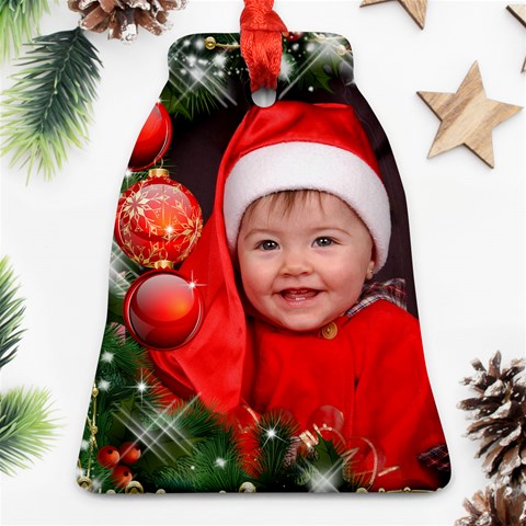 Little Baubles Bell Ornament (2 Sided) By Deborah Front
