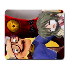 Old man looking at kid. - Large Mousepad