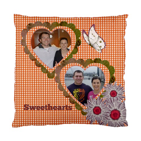 Sweethearts Cushion Case (2 Sided) By Deborah Front
