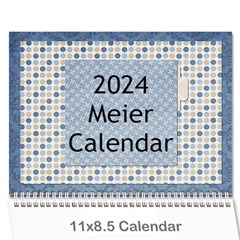 2024 Calendar - Wall Calendar 11  x 8.5  (12-Months)