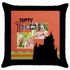 halloween - Throw Pillow Case (Black)