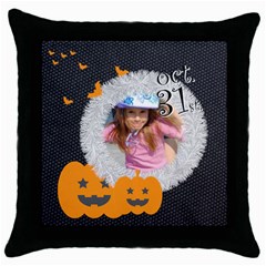 halloween - Throw Pillow Case (Black)