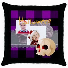 halloween - Throw Pillow Case (Black) halloween - Throw Pillow Case (Black)