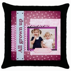 Throw Pillow Case (Black)