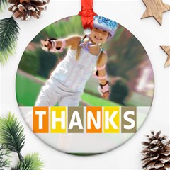 thank - Round Ornament (Two Sides)