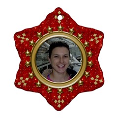 Red Sparkle Snowflake Ornament - Ornament (Snowflake)