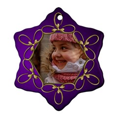 Purple and gold Snowflake Ornament - Ornament (Snowflake)