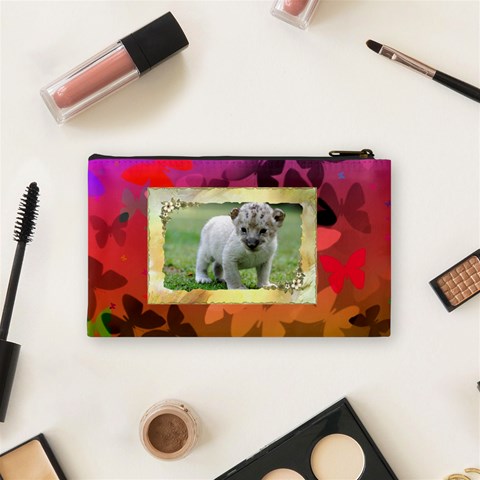 Butterfly Small Cosmetic Bag By Missy Back
