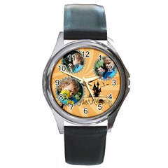 halloween - Round Metal Watch