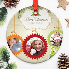 christmas - Round Ornament (Two Sides)