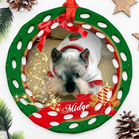 Midge Ornament Green By Pat Kirby Front