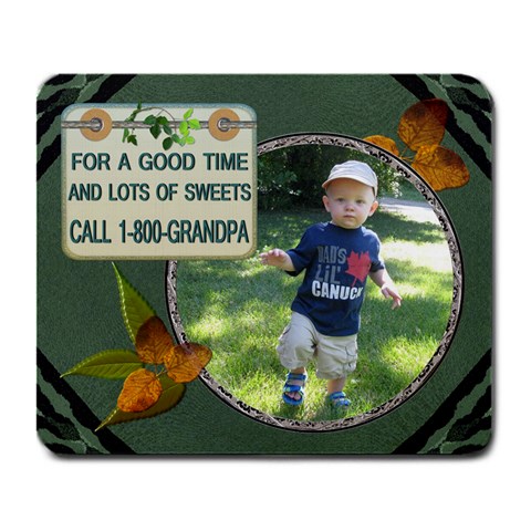 Call Grandpa Large Mousepad By Lil Front