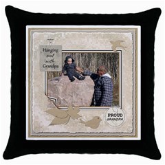 Grandpas Throw Pillow Case - Throw Pillow Case (Black)