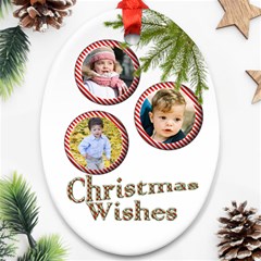 Christmas wishes Oval Ornament - Ornament (Oval)