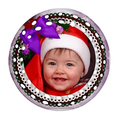 Christmas Lilac Filigree ornament - Ornament (Round Filigree)