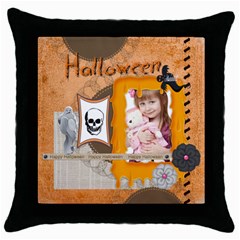 halloween - Throw Pillow Case (Black)