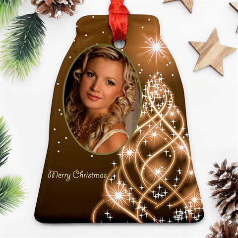 Christmas Bell Ornament By Deborah Front