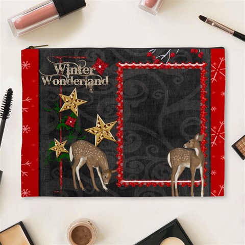 Winter Wonderland Extra Large Cosmetic Bag By Catvinnat Front