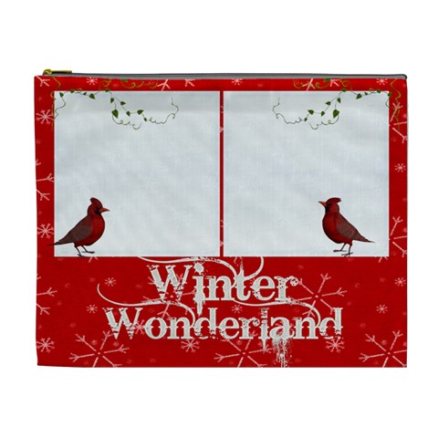 Cardinals Extra Large Cosmetic Bag By Catvinnat Front