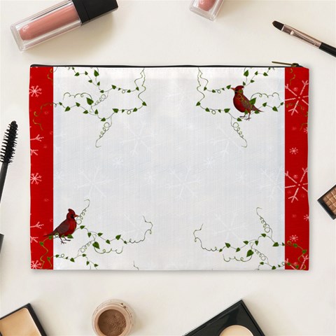 Cardinals Extra Large Cosmetic Bag By Catvinnat Back