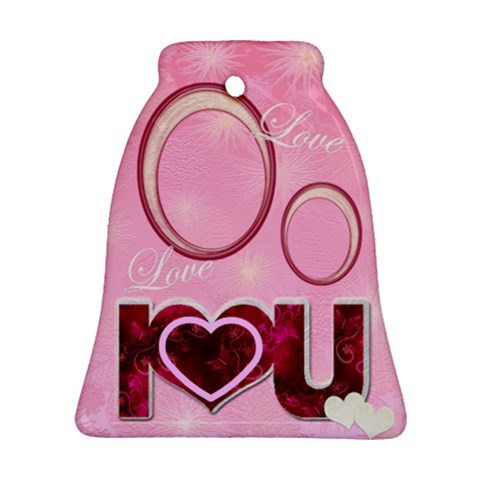 I Heart You Love Bell Ornament By Ellan Front