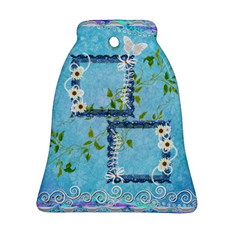 Spring Blue Love Bell Ornament By Ellan Front