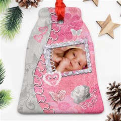 Spring Pink Baby Love Bell Ornament - Ornament (Bell)