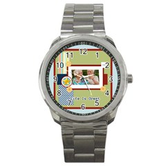 life is great - Sport Metal Watch