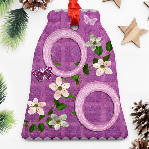 Spring Purple Love Bell Ornament By Ellan Front