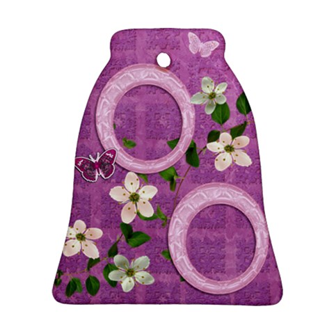 Spring Purple Love Bell Ornament By Ellan Front