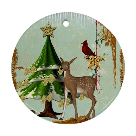 All Is Calm Double Sided Ornament By Catvinnat Back