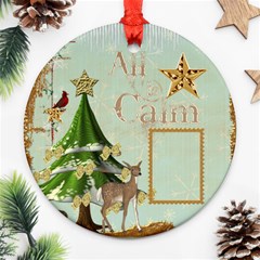 All is Calm Double Sided Ornament - Round Ornament (Two Sides)