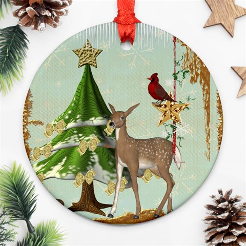All Is Calm Double Sided Ornament By Catvinnat Back