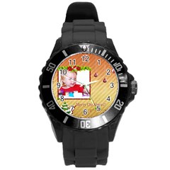 xmas - Round Plastic Sport Watch (L)