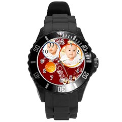 xmas - Round Plastic Sport Watch (L)