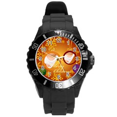 xmas - Round Plastic Sport Watch (L)