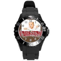 xmas - Round Plastic Sport Watch (L)