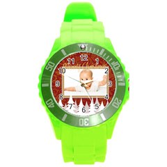 xmas - Round Plastic Sport Watch (L)